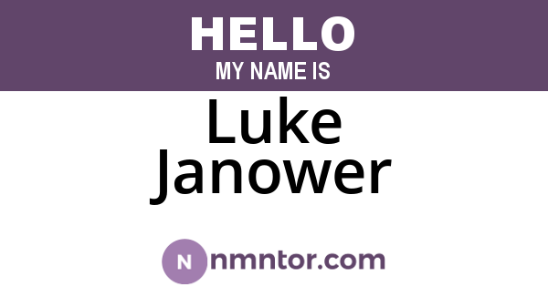 Luke Janower