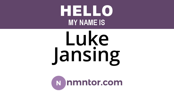 Luke Jansing