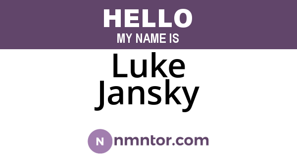 Luke Jansky