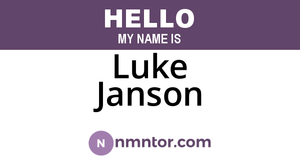 Luke Janson