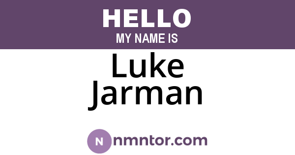 Luke Jarman