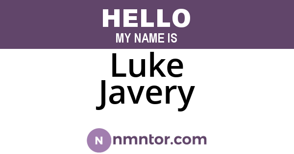 Luke Javery