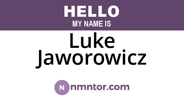 Luke Jaworowicz