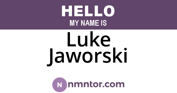 Luke Jaworski