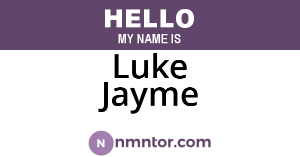 Luke Jayme