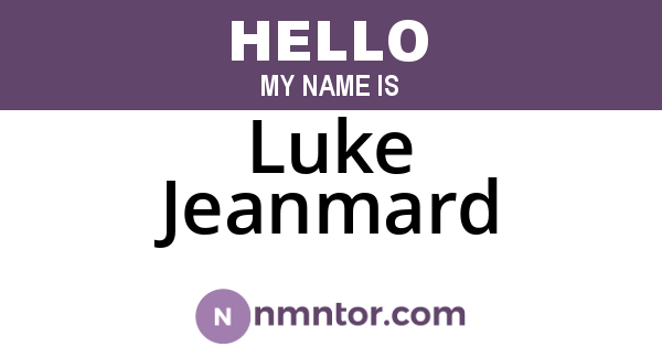 Luke Jeanmard
