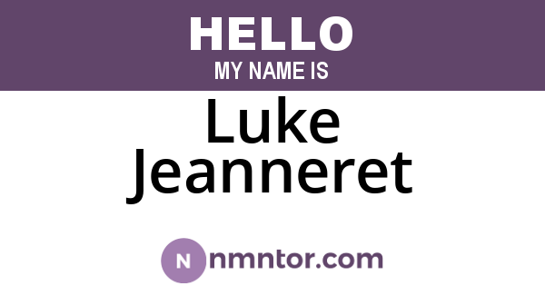 Luke Jeanneret