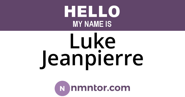 Luke Jeanpierre