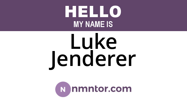 Luke Jenderer