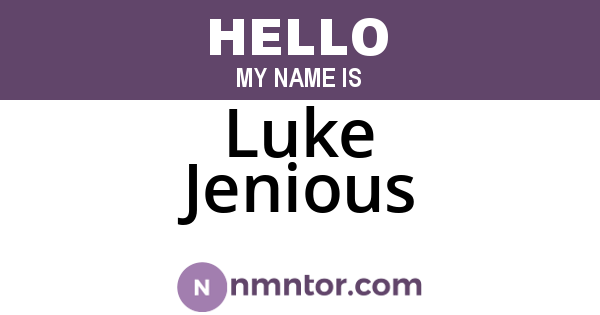 Luke Jenious