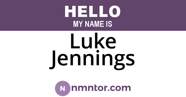 Luke Jennings