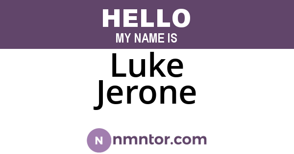 Luke Jerone