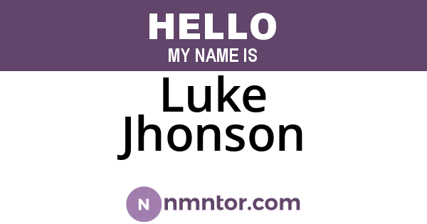 Luke Jhonson