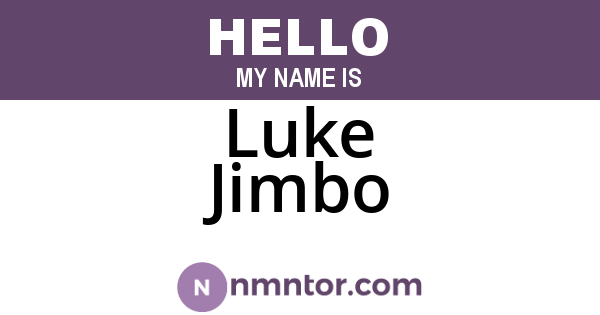 Luke Jimbo