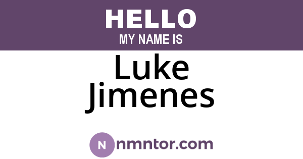 Luke Jimenes