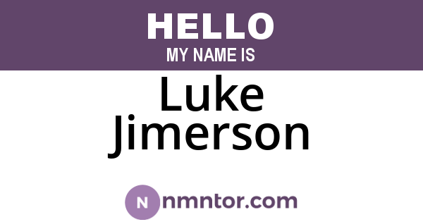 Luke Jimerson