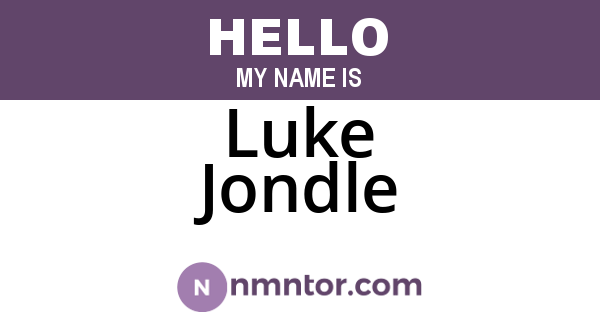 Luke Jondle