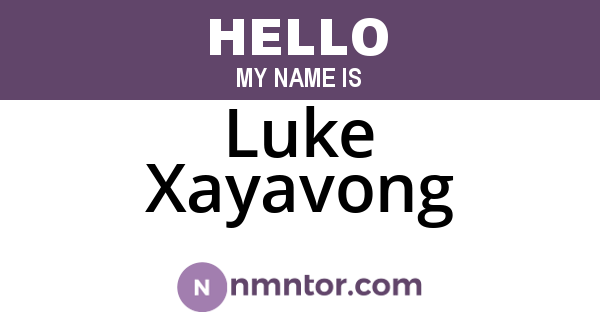 Luke Xayavong