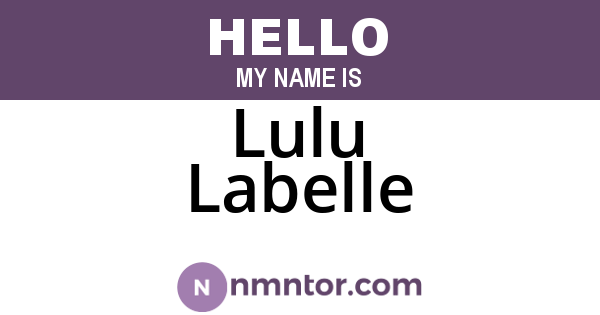 Lulu Labelle