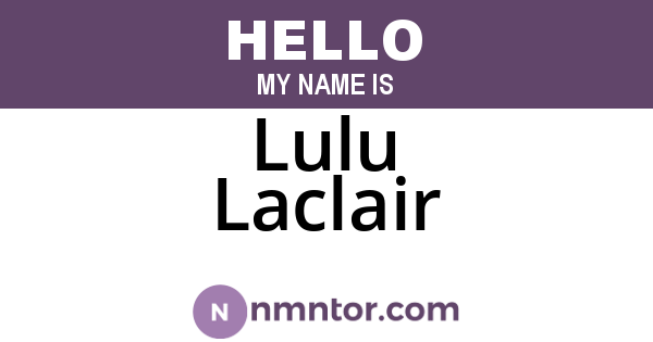 Lulu Laclair