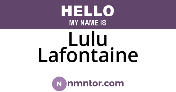 Lulu Lafontaine