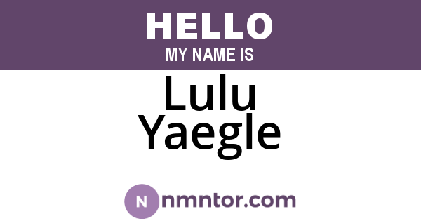 Lulu Yaegle