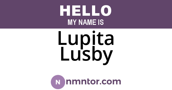 Lupita Lusby