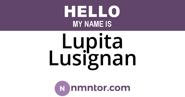 Lupita Lusignan
