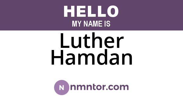 Luther Hamdan