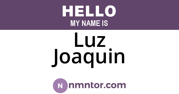 Luz Joaquin