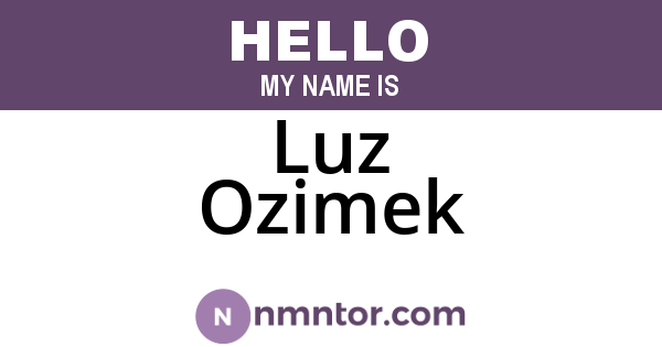Luz Ozimek