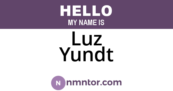 Luz Yundt