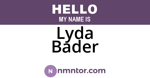Lyda Bader