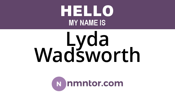 Lyda Wadsworth