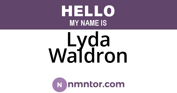 Lyda Waldron