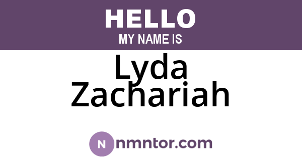 Lyda Zachariah