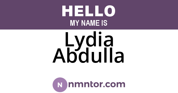 Lydia Abdulla