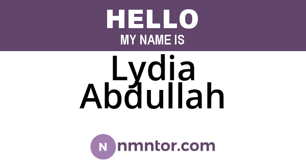 Lydia Abdullah