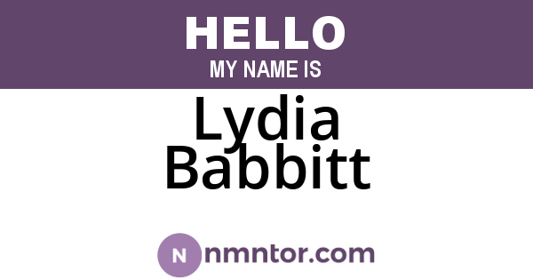 Lydia Babbitt