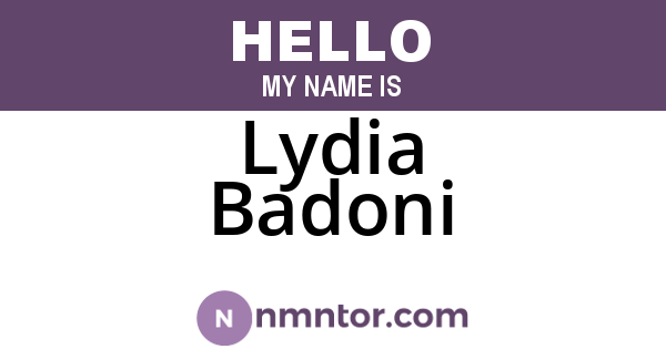 Lydia Badoni