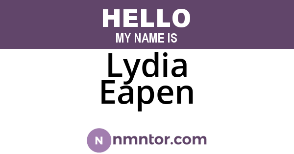 Lydia Eapen