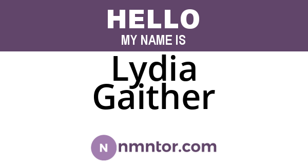 Lydia Gaither