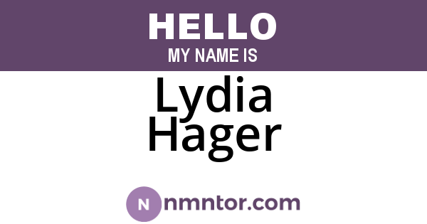 Lydia Hager