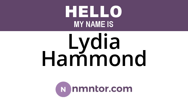 Lydia Hammond