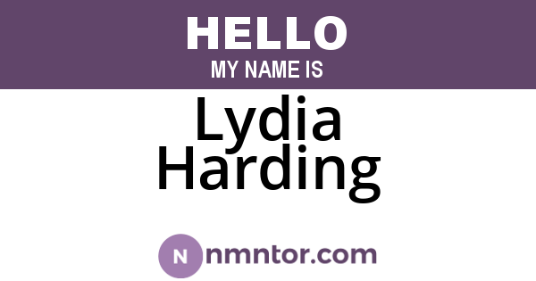 Lydia Harding