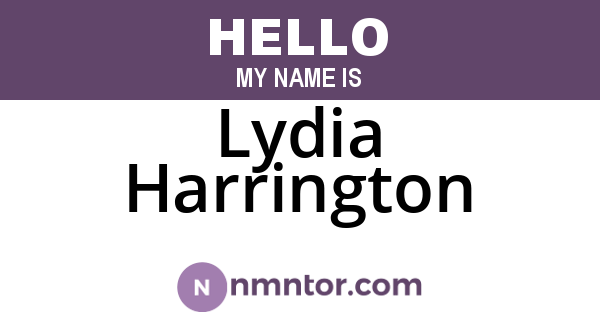 Lydia Harrington