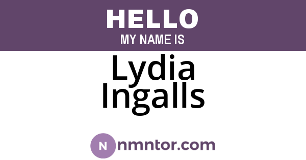 Lydia Ingalls