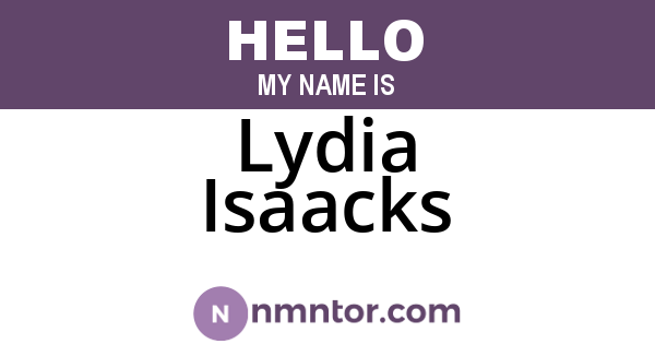 Lydia Isaacks