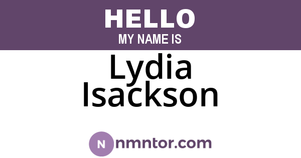 Lydia Isackson