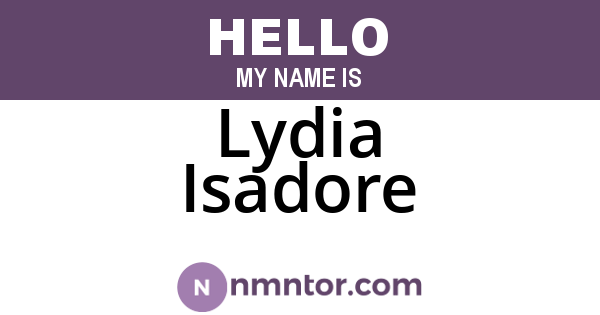 Lydia Isadore